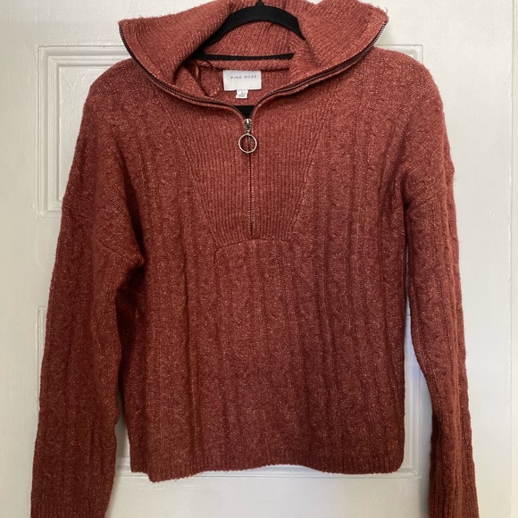 Red Turtleneck Sweater - Picture 4 of 6